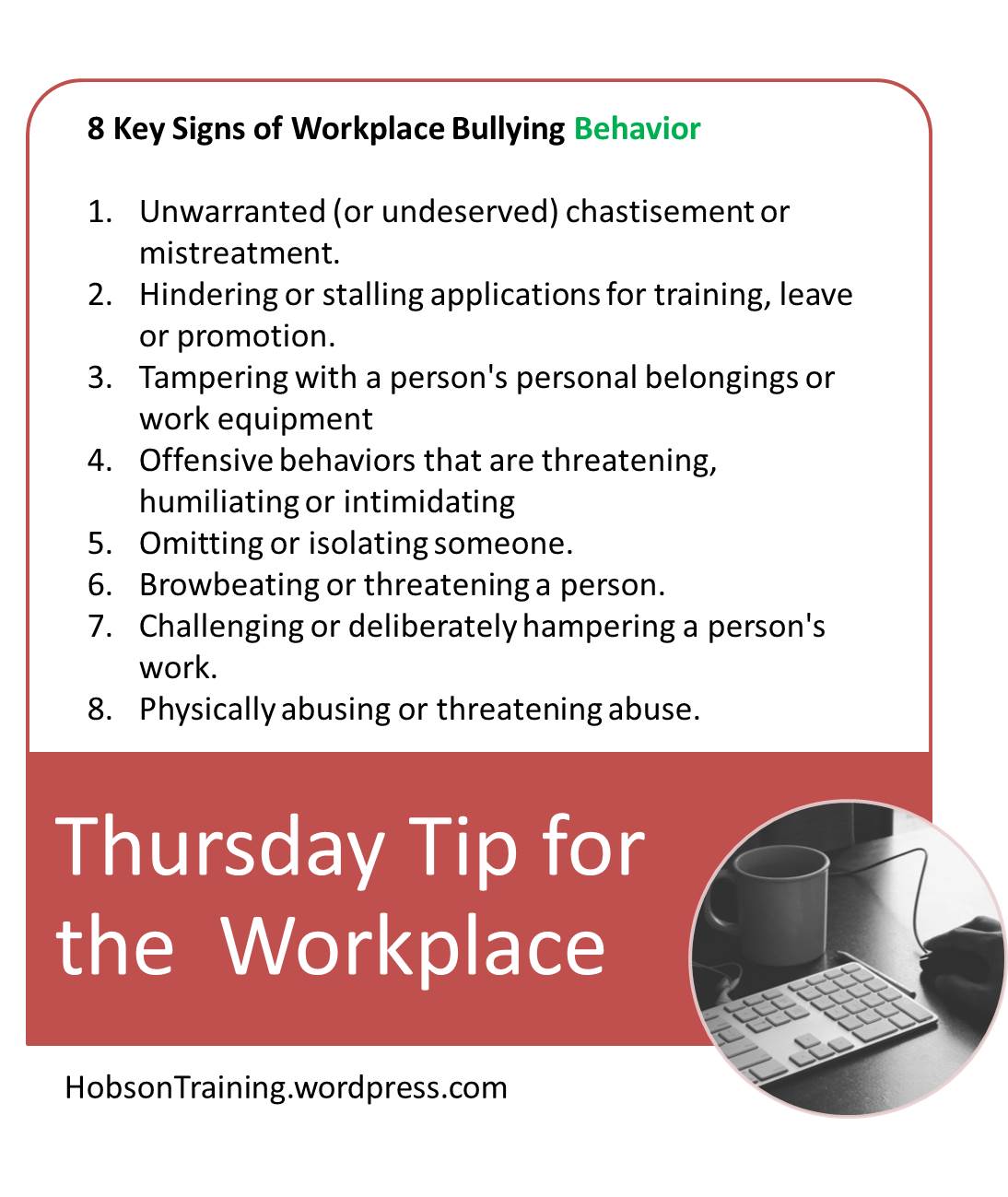 BPost - Thursday Tip 07-16-15 Bullying