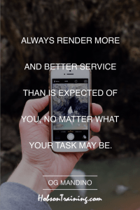 quote - give better service - Inspirational Image 0555