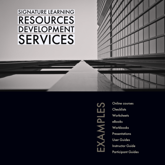 Signature Services - 1 hour Learning Development